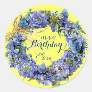 Stunning Customised Floral Birthday Stickers