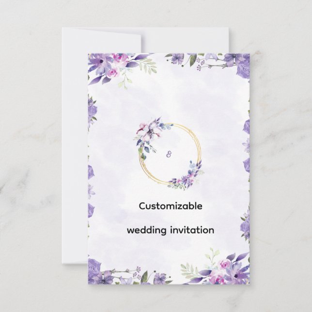 Stunning Customizable Wedding Invitation - Elegant (Front)