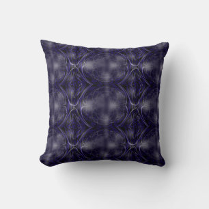 Stunning Deep Blue Fractal Design Cushion