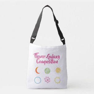 Stunning Design of Flower Galaxy Combination Large Crossbody Bag