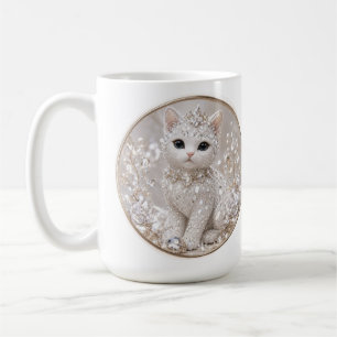Stunning Diamond Princess Cat High-End Luxury An Coffee Mug