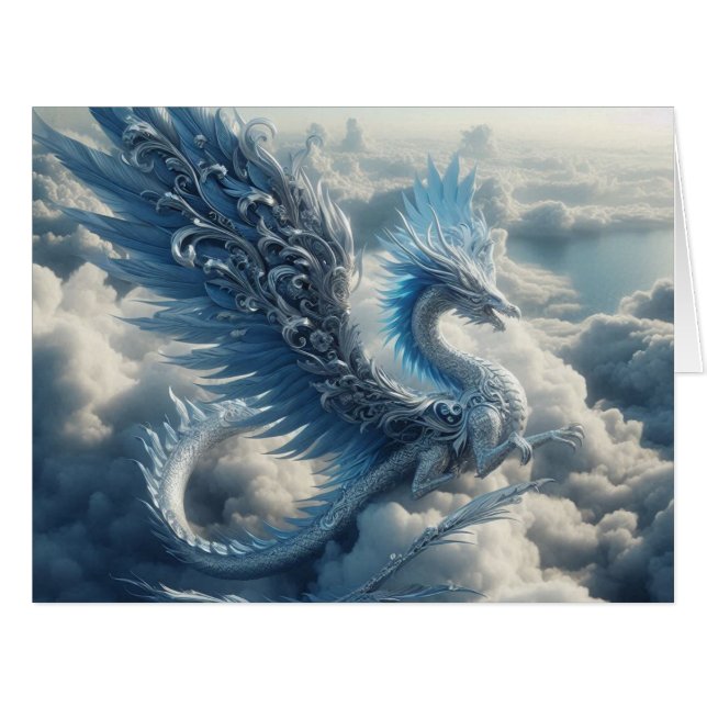 Stunning Dragon Surrounded by Clouds  (Front Horizontal)