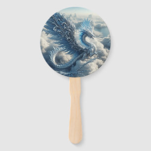 Stunning Dragon Surrounded by Clouds  Hand Fan