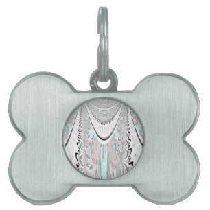 Stunning edgy soft cyan colours vector illustratio pet ID tag