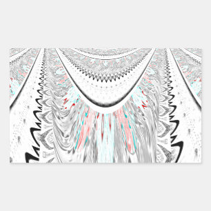 Stunning edgy soft cyan colours vector illustratio rectangular sticker