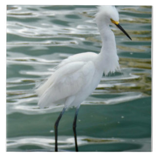 Stunning Egret Bird Tile