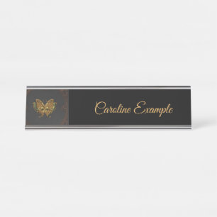 Stunning elegant butterfly. desk name plate