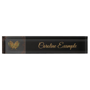 Stunning elegant butterfly. nameplate