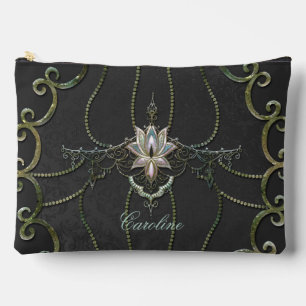 Stunning elegant lotus flower. accessory pouch