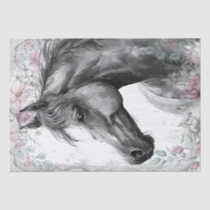 Stunning Fantasy Horse Floral Tissue Paper