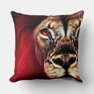 Stunning Fierce Wilderness Male Lion Cushion