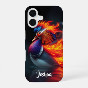 Stunning Flame-boyant Firebird Hot Mandarin Duck iPhone 16 Case