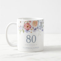 Stunning Floral 80th Birthday Party Favour Gift