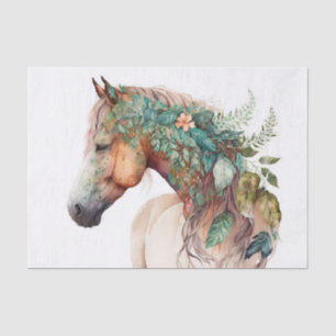 Stunning Floral Horse Tissue Paper