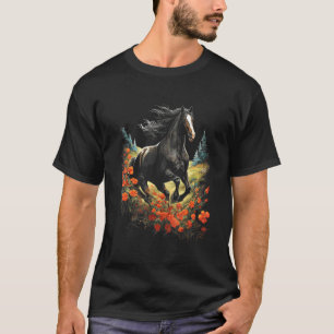 Stunning Galloping Horse In A Meadow Graphic T-Shirt