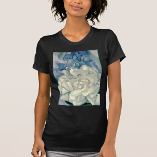 Stunning Georgia O'Keefe White Rose and Larkspur T-Shirt