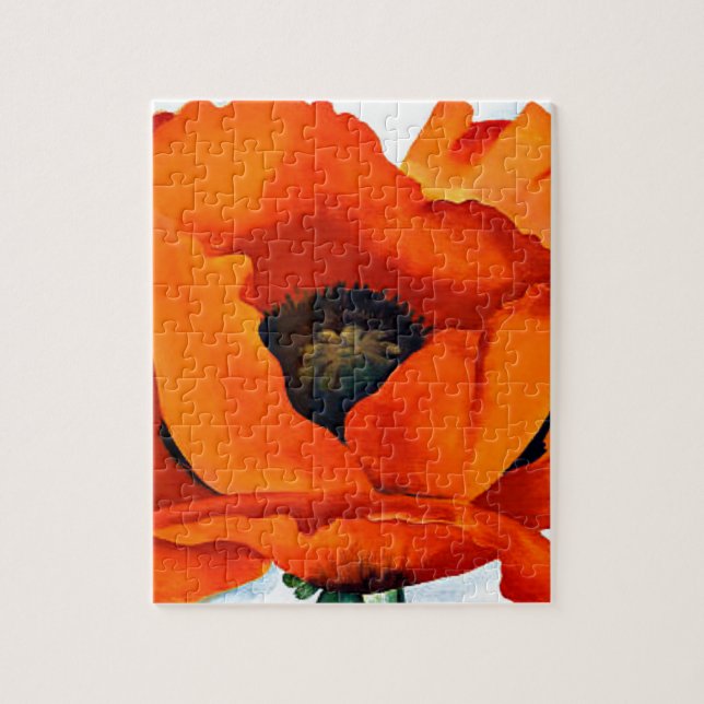 Stunning Georgia O'Keeffe Red Poppy Jigsaw Puzzle (Vertical)