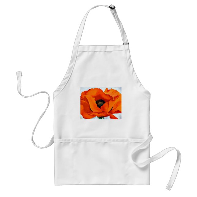 Stunning Georgia O'Keeffe Red Poppy Standard Apron (Front)