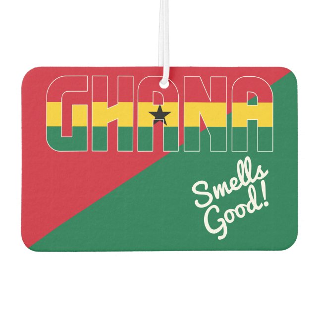 Stunning Ghana Flag Air Freshener (Front)