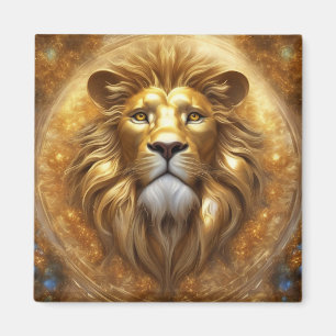Stunning Gold Lion Head Magnet