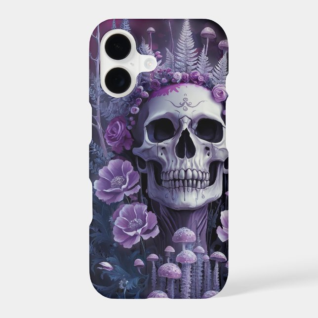 Stunning Goth Skull on Plum, Midnight Macabre (Back)