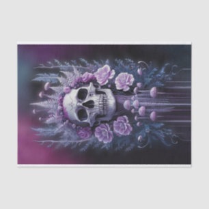 Stunning Goth Skull on Plum, Midnight Macabre Tissue Paper