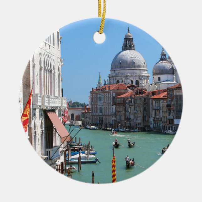 Stunning! Grand Canal Venice Ceramic Tree Decoration (Front)