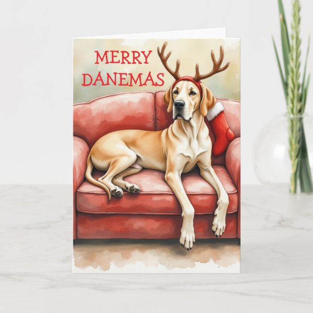 Stunning Great Dane Christmas Card (Front)