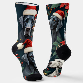 Stunning Great Dane Christmas  Socks