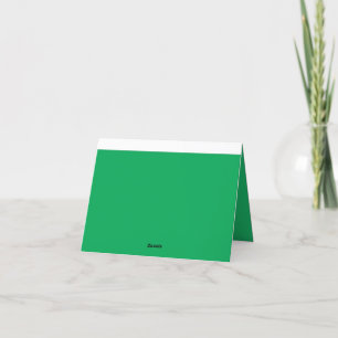 Stunning Green Background with White Border Design Thank You Card