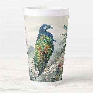 Stunning Hand-Painted Nicobar Pigeon Latte Mug