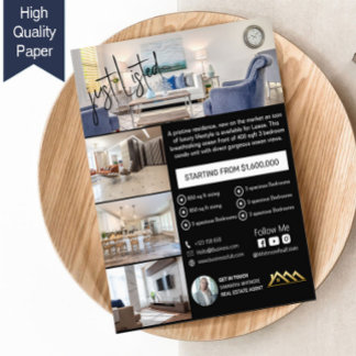 Stunning Just Listed Real Estate Flyer