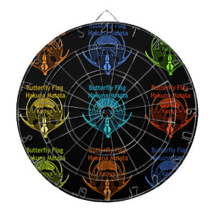 Stunning Kenyan Butterfly Flag Typography Elegant  Dartboard
