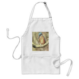 Stunning Kingfisher In Watercolor Standard Apron