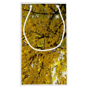 Stunning Leaves Autumn Vibes Abstract Art Small Gift Bag