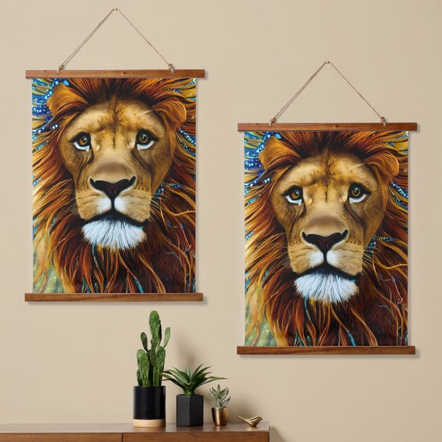Stunning Lion Hanging Tapestry (Asymmetrical)