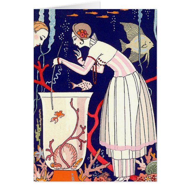 STUNNING LITTLE FISH ,ART DECO BEAUTY FASHION (Front)