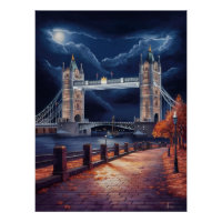 Stunning London Night Scene with Illuminated Tower