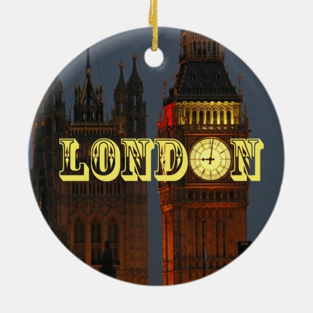 Stunning London Pro Photo Ceramic Tree Decoration (Back)