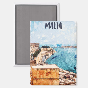 Stunning Malta Mediterranean Island View Magnet