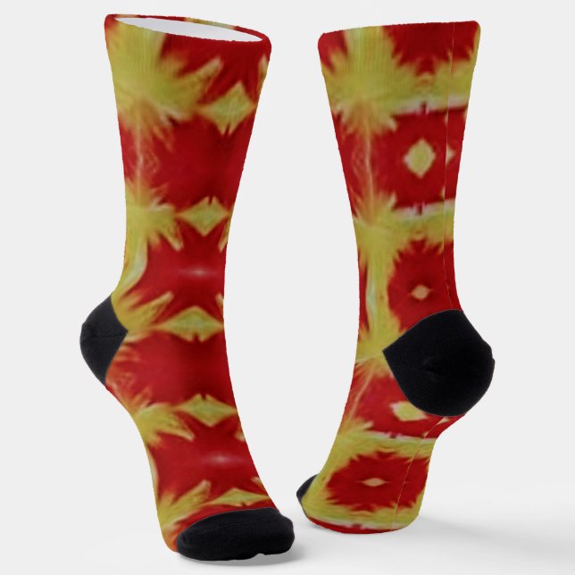 Stunning Marigold Crew Socks (Angled)