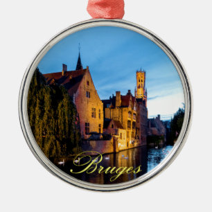 Stunning! Mediaeval Bruges - Pro Photo Metal Tree Decoration