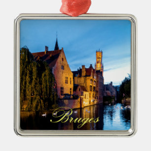 Stunning! Mediaeval Bruges - Pro Photo Metal Tree Decoration