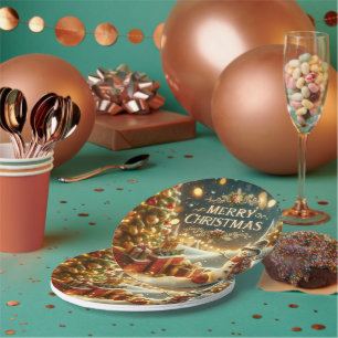 stunning Merry Christmas Paper Plate