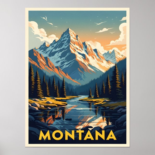 Stunning Montana Landscape Poster (Front)