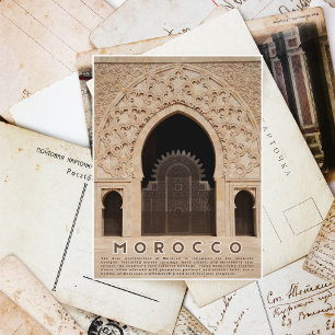 Stunning Moroccan Medina Architecture Door Postcard
