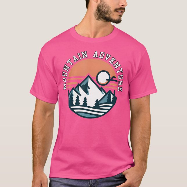 Stunning Mountain Design Perfect For Hiking And Ex T-Shirt (Front)