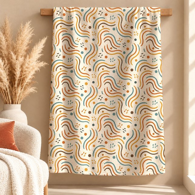 Stunning Mustard Copper Boho Rainbow Blanket Art (Stunning Mustard Copper Boho Rainbow Blanket Art)