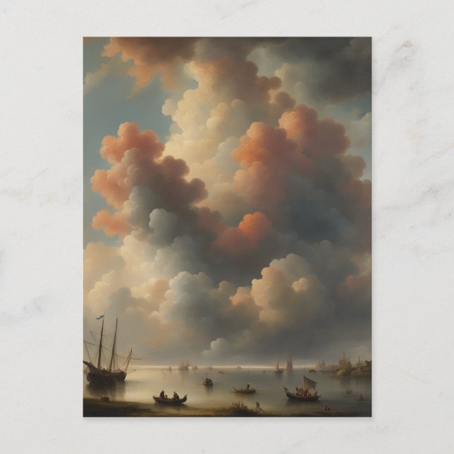 Stunning old dutch fine art trending masterpiece!  postcard (Front)