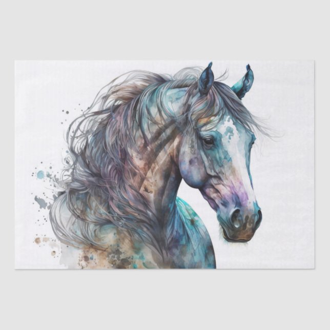 Stunning Painted Horse Tissue Paper (Front)